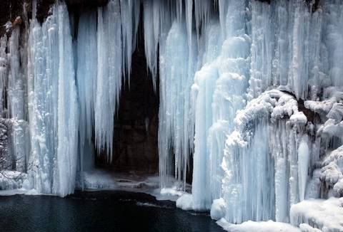Plitvice lakes in winter